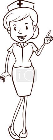 Ilustración de Mujer Enfermera vector ilustración - Imagen libre de derechos