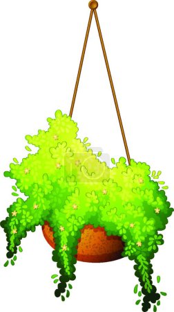 Illustration for A hanging plant beautiful vector illustration - Royalty Free Image