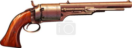 Ilustración de Una pistola vintage hermosa ilustración vector - Imagen libre de derechos