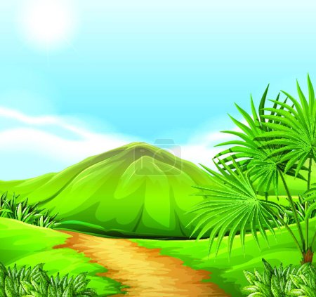 Ilustración de Un medio ambiente verde vector ilustración - Imagen libre de derechos