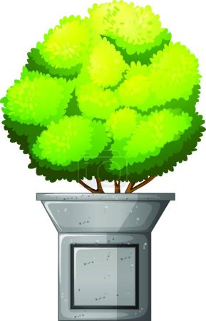 Téléchargez les illustrations : Une plante verte belle illustration vectorielle - en licence libre de droit