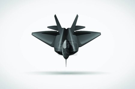 Illustration for A fighter jet vector illustration - Royalty Free Image