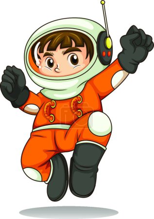 Ilustración de Un astronauta hermoso vector ilustración - Imagen libre de derechos