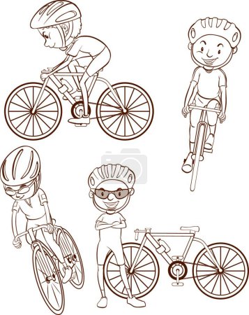 Illustration for Cycling modern vector illustration - Royalty Free Image