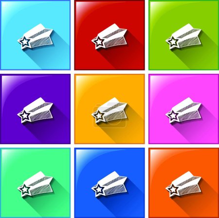 Illustration for Spaceship icons vector illustration - Royalty Free Image