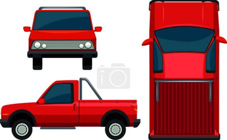Téléchargez les illustrations : Illustration vectorielle du véhicule rouge - en licence libre de droit