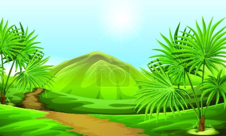 Illustration for Land resources and trees vector illustration - Royalty Free Image