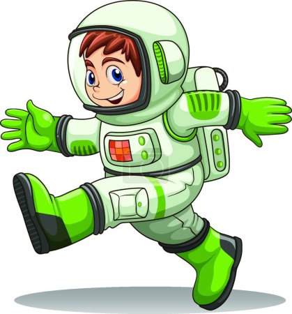 Téléchargez les illustrations : Une belle illustration vectorielle astronaute - en licence libre de droit