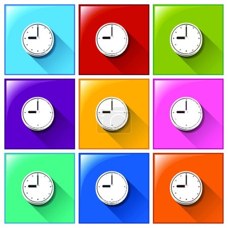 Illustration for Time icon set, vector illustration - Royalty Free Image