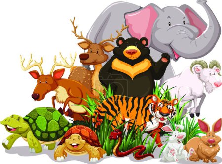 Illustration for Wildlife beautiful vector illustration - Royalty Free Image
