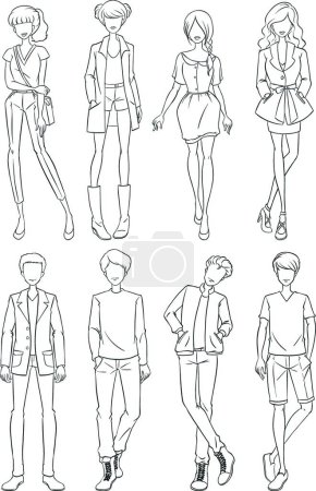 Illustration for Clothings modern vector illustration - Royalty Free Image