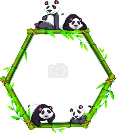 Ilustración de Panda, ilustración vectorial de colores - Imagen libre de derechos