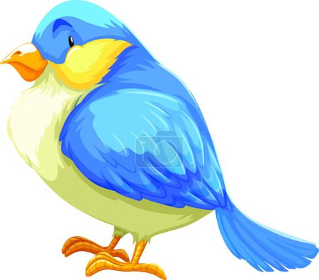 Téléchargez les illustrations : Oiseau bleu belle illustration vectorielle - en licence libre de droit