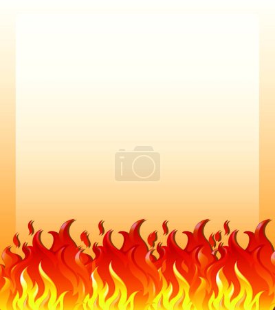 Illustration for Fire frame, colorful vector illustration - Royalty Free Image
