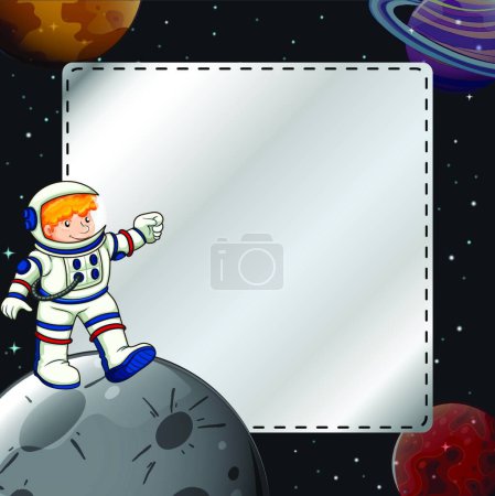 Ilustración de Ilustración del cosmos Marco - Imagen libre de derechos