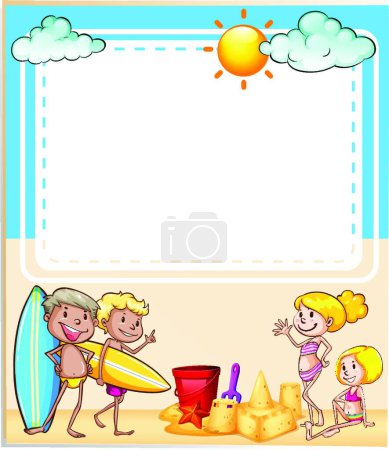 Illustration for Illustration of the children's Frame - Royalty Free Image