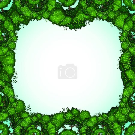 Illustration for Frame from freen plants   vector illustration - Royalty Free Image