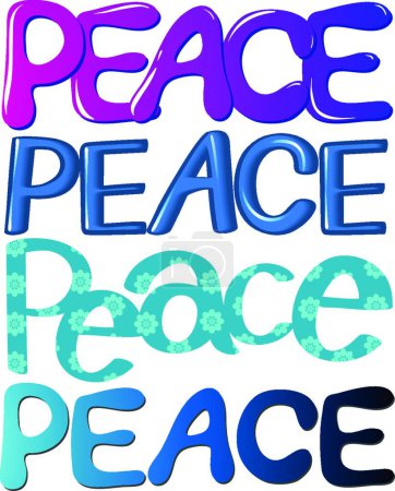 Illustration for Peace poster, colorful vector illustration - Royalty Free Image