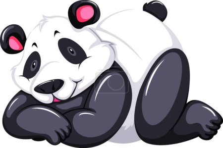 Illustration for Adorable panda beautiful vector illustration - Royalty Free Image