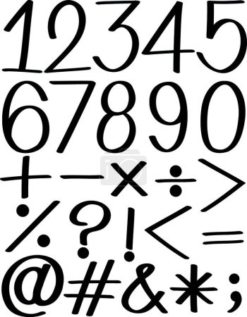 Ilustración de Números y signos vector ilustración - Imagen libre de derechos
