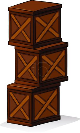 Illustration for "A pile of crates" - Royalty Free Image