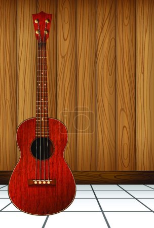 Illustration for A guitar beautiful vector illustration - Royalty Free Image