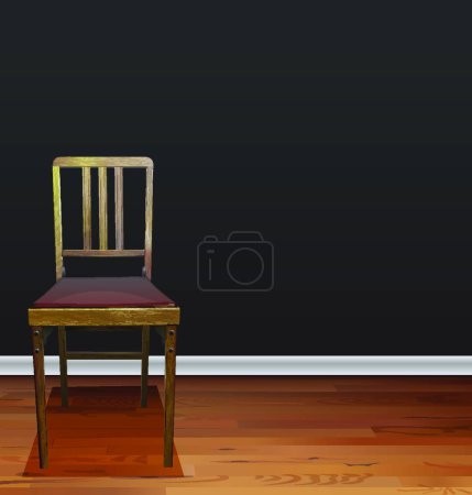 Ilustración de Una silla en la ilustración del vector de fondo - Imagen libre de derechos