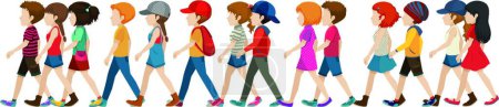 Illustration for Illustration of the crowd walking - Royalty Free Image