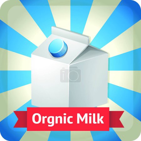 Ilustración de Producto lácteo hermoso vector ilustración - Imagen libre de derechos