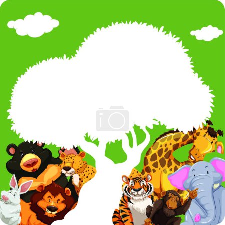 Ilustración de Animales divertidos, ilustración colorida - Imagen libre de derechos