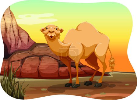 Illustration for Camel beautiful vector illustration - Royalty Free Image