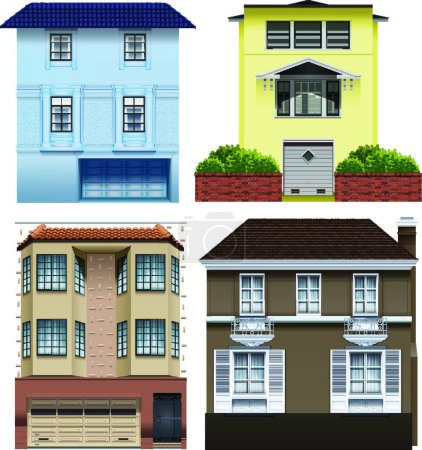 Illustration for Illustration of the Different building designs - Royalty Free Image