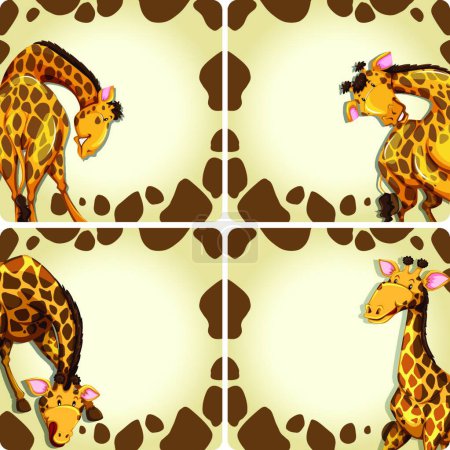 Téléchargez les illustrations : Illustration de la girafe - en licence libre de droit