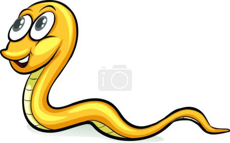 Téléchargez les illustrations : Dessin animé Serpent illustration, prédateur animal - en licence libre de droit