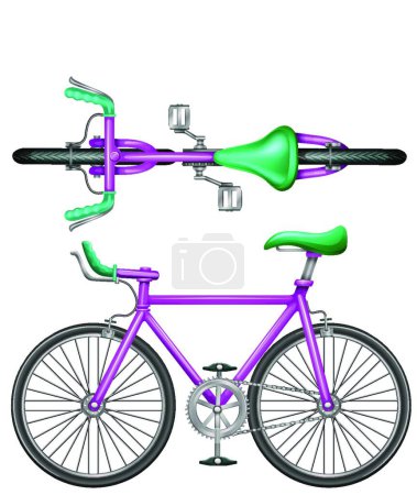 Téléchargez les illustrations : Illustration vectorielle moderne vélo - en licence libre de droit