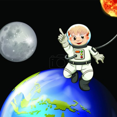 Ilustración de Ilustración del astronauta - Imagen libre de derechos