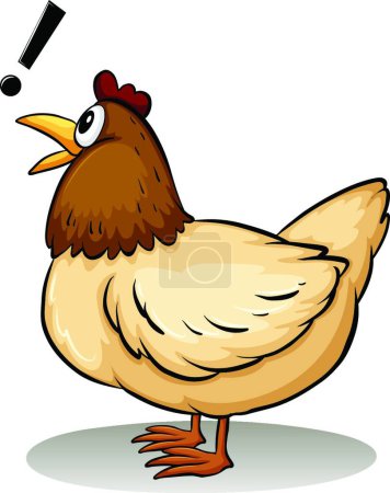 Illustration for Cute hen, vector illustration simple design - Royalty Free Image