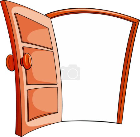 Ilustración de "Una puerta abierta "vector - Imagen libre de derechos