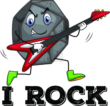 Téléchargez les illustrations : Rock star, illustration vectorielle design simple - en licence libre de droit