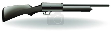 Ilustración de Rifle en blanco, ilustración vectorial diseño simple - Imagen libre de derechos