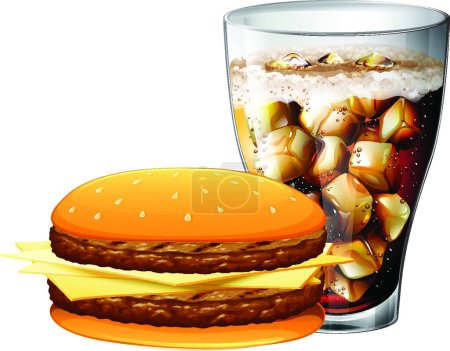 Illustration for Junk Food, vector illustration simple design - Royalty Free Image