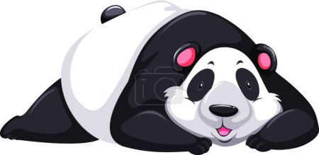 Ilustración de Panda cansado oso vector ilustración - Imagen libre de derechos
