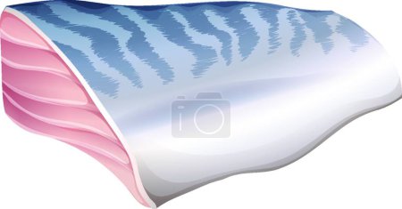 Illustration for Mackerel fillet, vector illustration simple design - Royalty Free Image