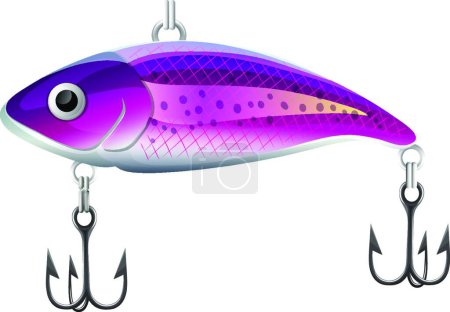 Illustration for Fishing, vector illustration simple design - Royalty Free Image