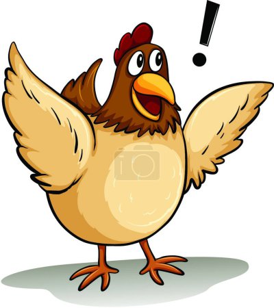 Illustration for Fat chicken, vector illustration simple design - Royalty Free Image