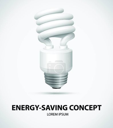 Illustration for Energy saving concept, vector illustration simple design - Royalty Free Image