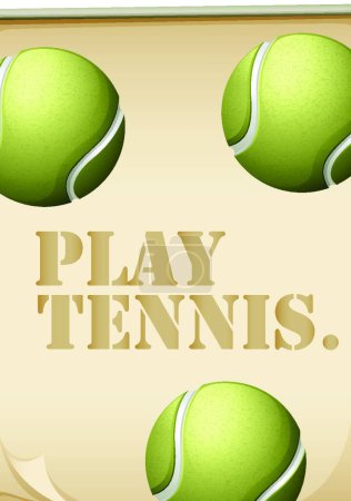 Téléchargez les illustrations : Balles de tennis, illustration vectorielle design simple - en licence libre de droit