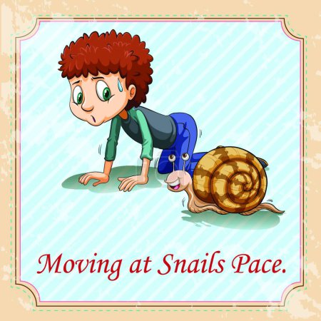 Illustration for "Moving at snails pace" - Royalty Free Image