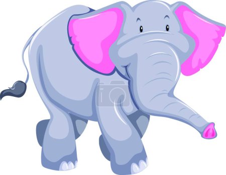 Ilustración de Elefante, ilustración vectorial diseño simple - Imagen libre de derechos