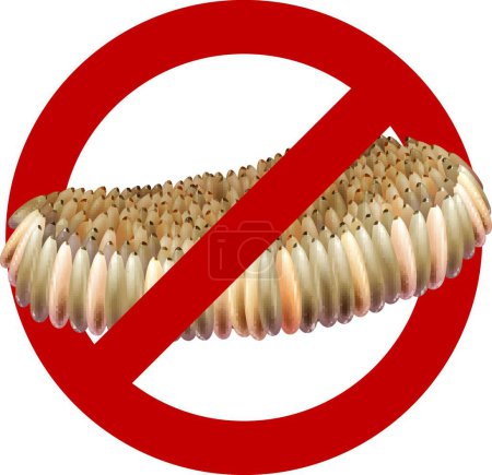 Ilustración de Larvas prohibidas, ilustración vectorial diseño simple - Imagen libre de derechos